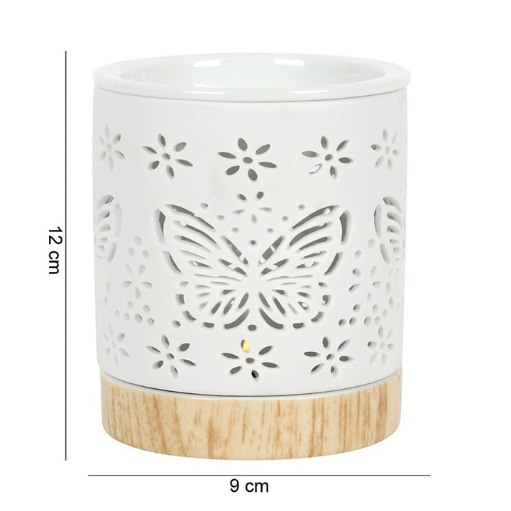 Matte Ceramic Butterfly Oil Burner, image 5 of 5
