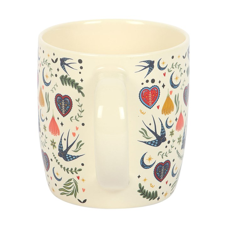 Cream Midnight Bloom Print Mug, image 4 of 6