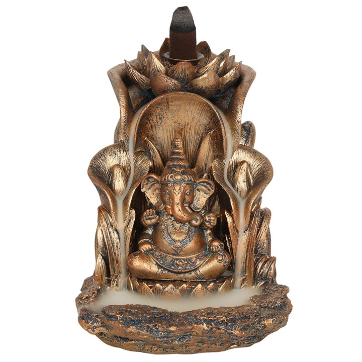 Bronze Ganesh Backflow Incense Burner, image 1 of 4