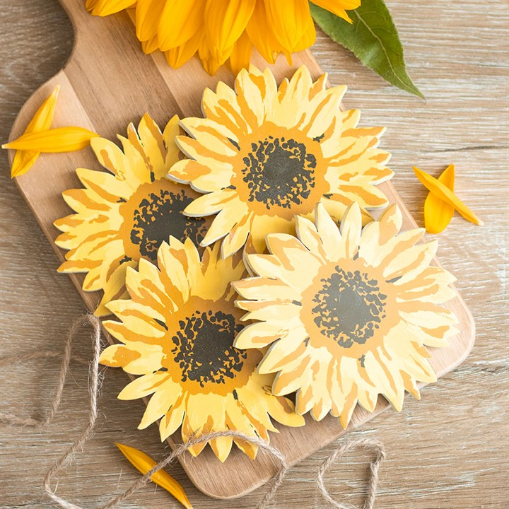 Sunflower Coaster Set, image 1 of 5