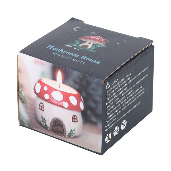 Mushroom House Resin Tealight Holder, image 5 of 6