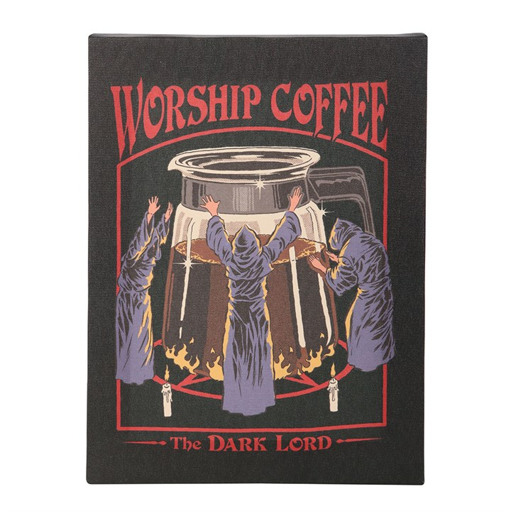 19x25cm Worship Coffee Canvas Plaque by Steven Rhodes, image 2 of 4