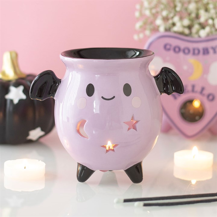 Pastel Bat Brew Cauldron Oil Burner, image 1 of 6