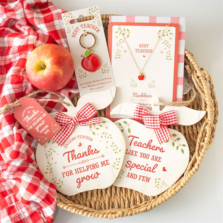Best Teacher Apple Keyring, image 5 of 5