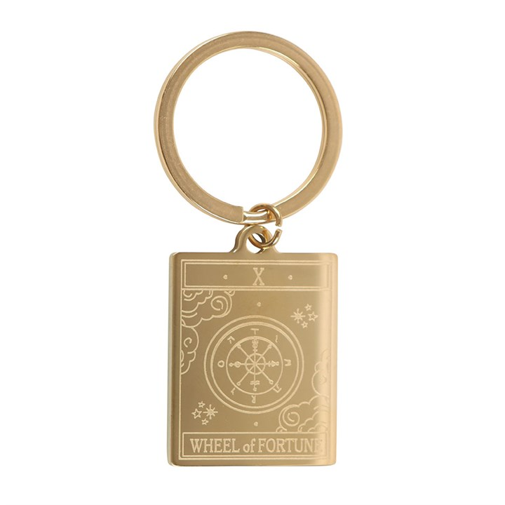 The Wheel of Fortune Vintage Tarot Keyring, image 3 of 4