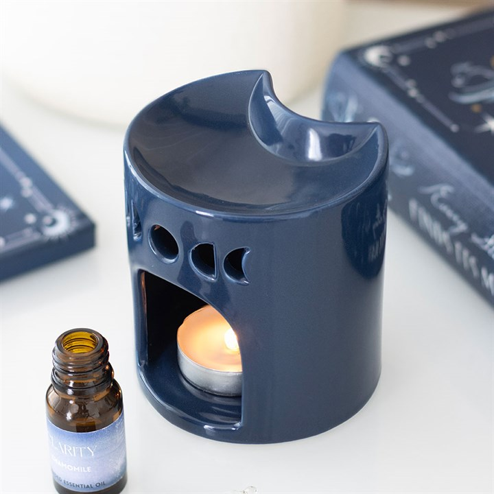 Blue Crescent Moon Oil Burner, image 2 of 6