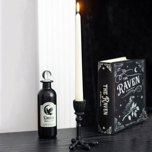 Raven Claw Taper Candle Holder, image 1 of 5