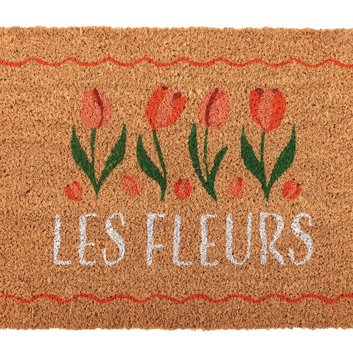 Natural Les Fleurs Tulip Doormat, image 3 of 4