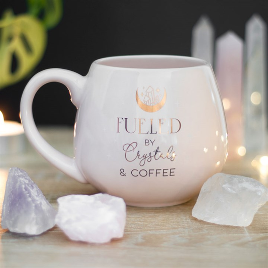 Crystals and Coffee Rounded Mug, image 1 of 5