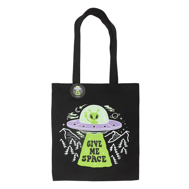 Give Me Space Alien UFO Tote Bag, image 3 of 6