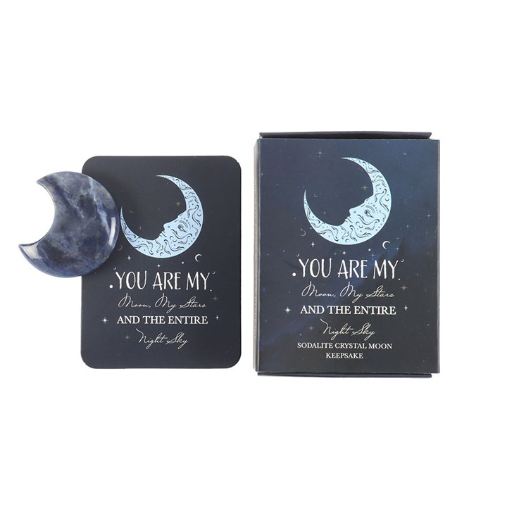 Sodalite Crystal Moon Keepsake Stone in a Box, image 2 of 4