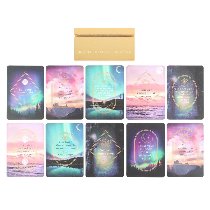 Ethereal Affirmation Cards with Wooden Stand, image 5 of 6