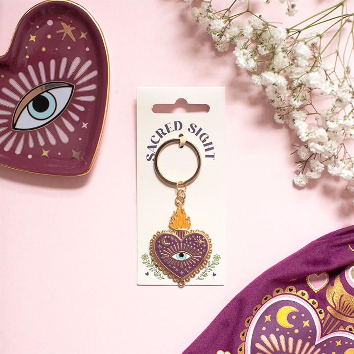 Sacred Sight Heart Keyring, image 1 of 5