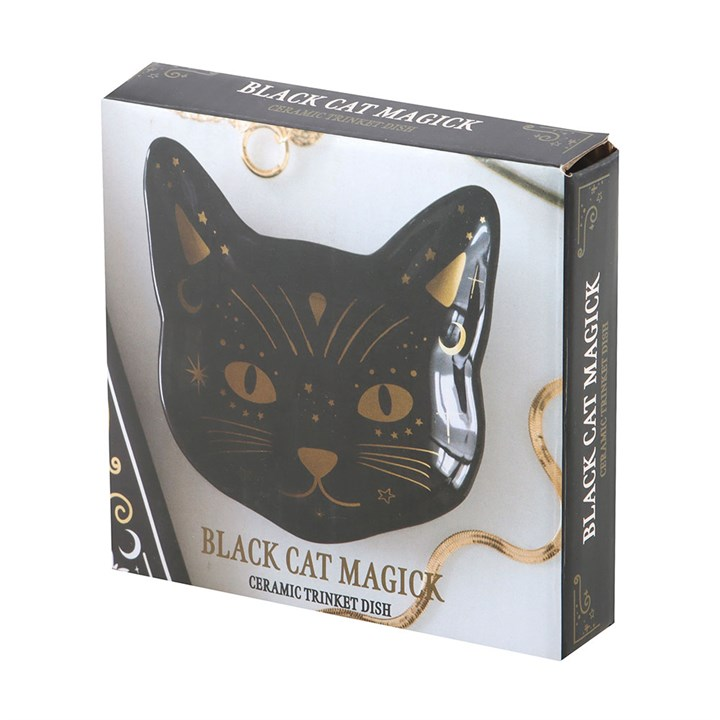 Magick Black Cat Face Trinket Dish, image 5 of 6