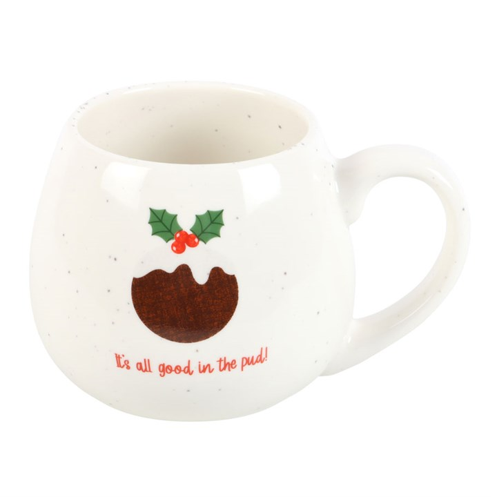 All Good in the Pud Rounded Christmas Mug, image 3 of 4