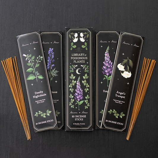 Set of 4 Poisonous Plants Incense Stick Packs, image 1 of 6