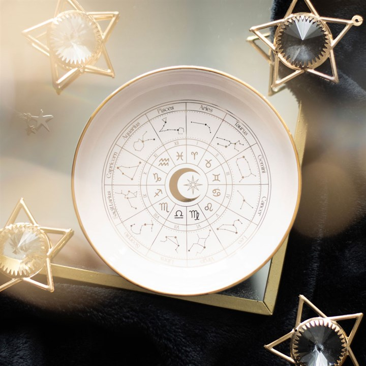 Off White Astrology Wheel Trinket Dish, image 1 of 4
