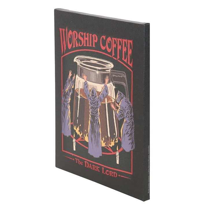 19x25cm Worship Coffee Canvas Plaque by Steven Rhodes, image 3 of 4