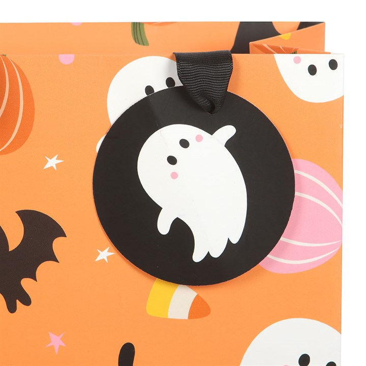 23cm Sweet and Spooky Ghost Print Gift Bag, image 3 of 4