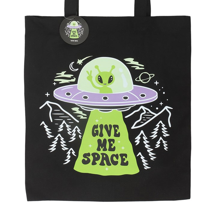 Give Me Space Alien UFO Tote Bag, image 4 of 6