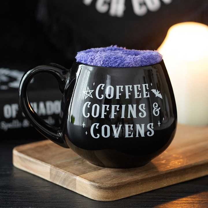 Coffee, Coffins & Covens Mug and Socks Set, image 1 of 6