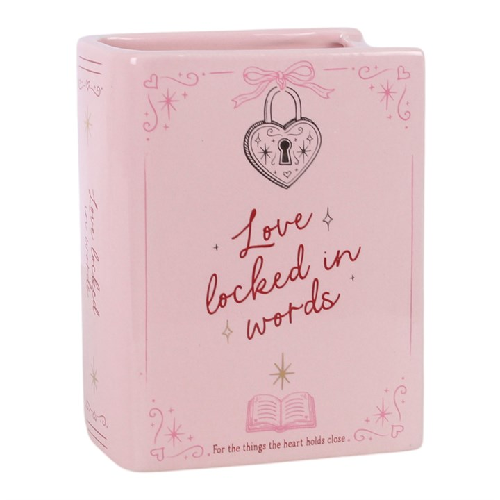Love Locked in Words Book Shaped Vase, image 3 of 6