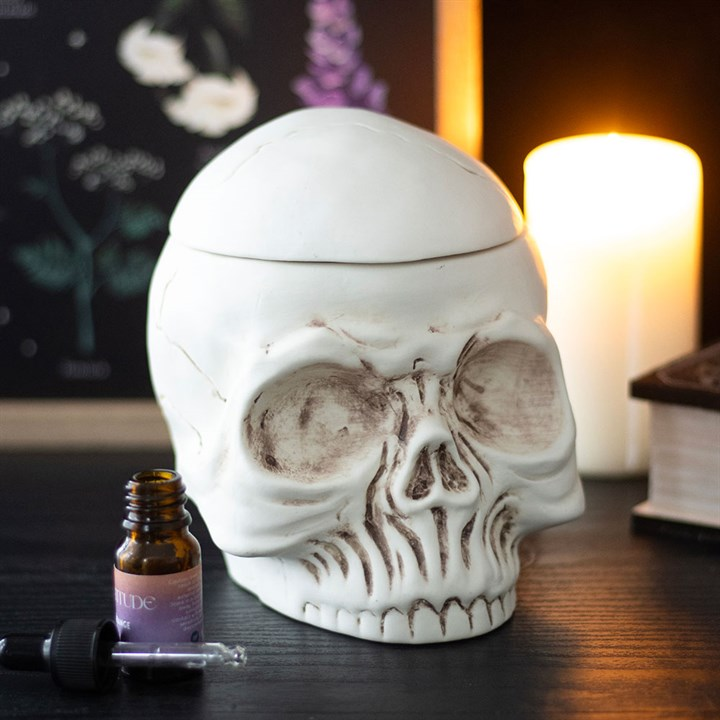 Weathered Skull Oil Burner and Wax Warmer, image 1 of 6