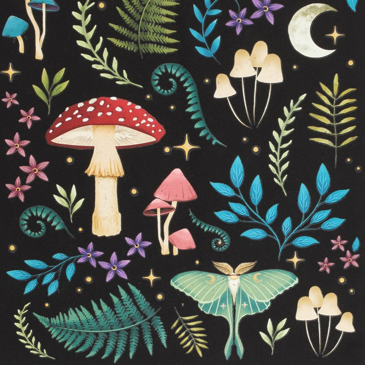 Dark Forest Print Polycotton Tote Bag, image 3 of 4