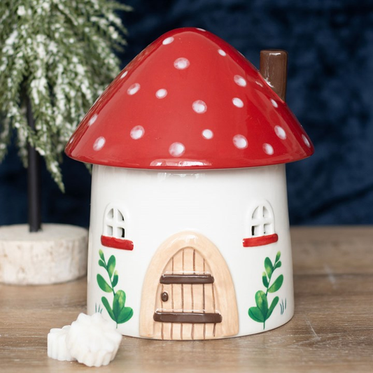 Mushroom House Oil Burner and Wax Warmer, image 1 of 6