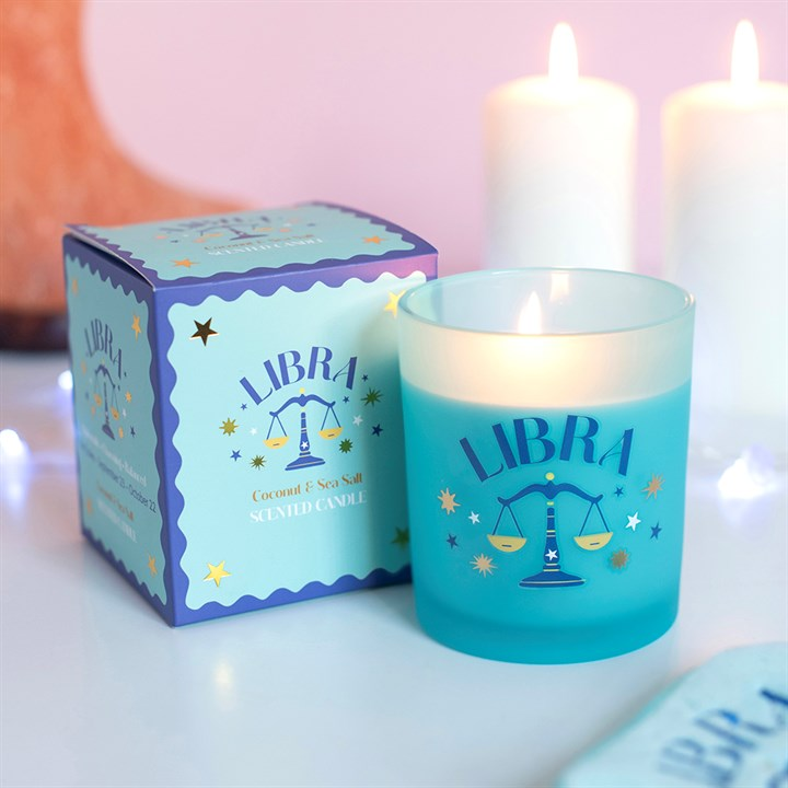 Zodiac Zest Libra Coconut & Sea Salt Candle, image 1 of 5