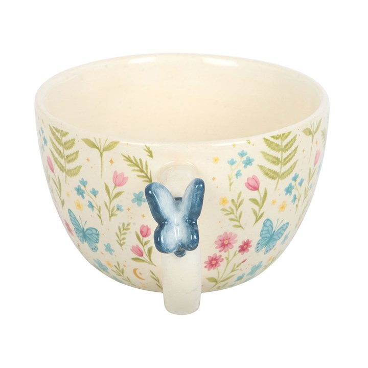 Luna Bloom Floral Print Mug with Butterfly, image 5 of 7