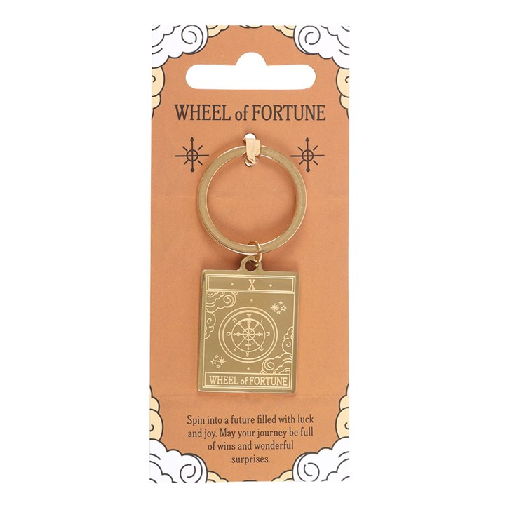 The Wheel of Fortune Vintage Tarot Keyring, image 2 of 4