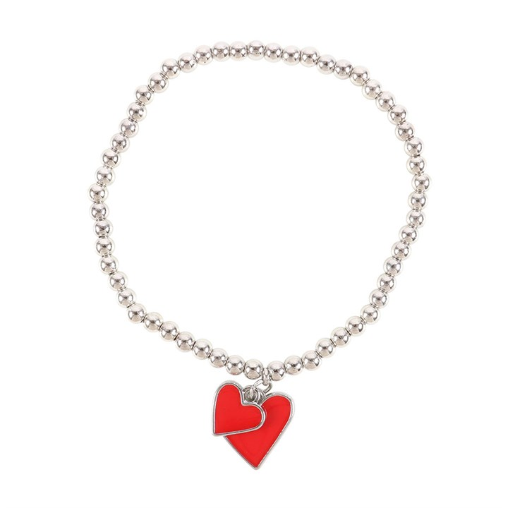 All You Need Is Love Beaded Heart Charm Bracelet, image 3 of 5