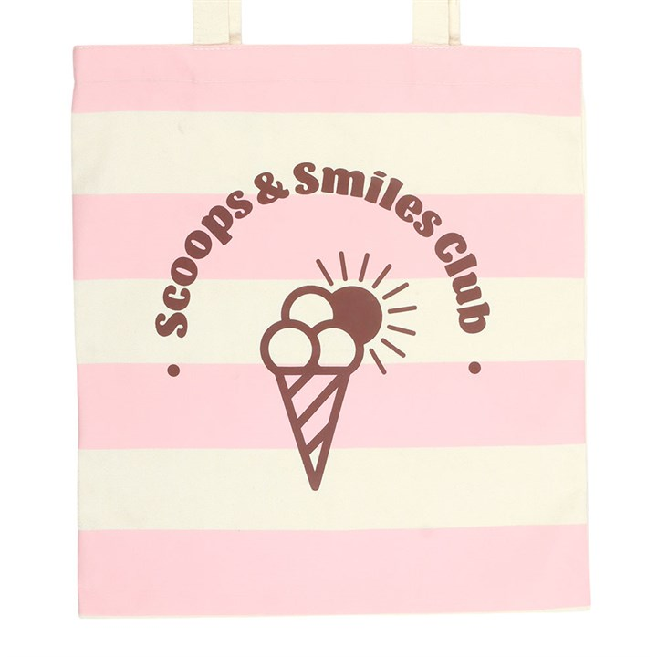 Pink Scoops & Smiles Club Polycotton Tote Bag, image 3 of 4
