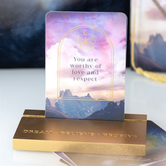 Ethereal Affirmation Cards with Wooden Stand, image 1 of 6