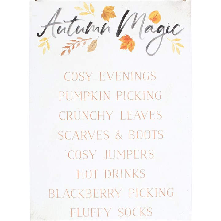 Autumn Magic Metal Hanging Sign, image 3 of 4