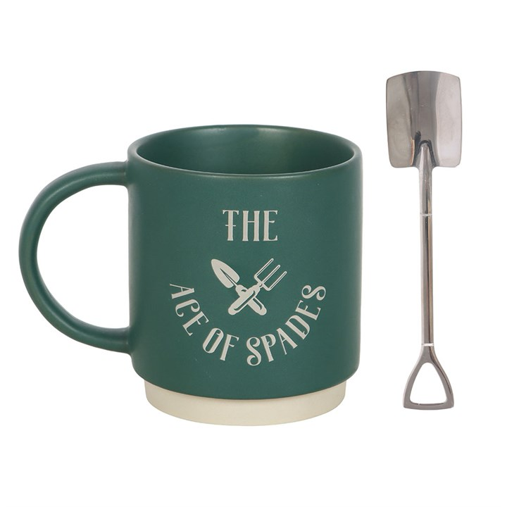 Ace of Spades Mug with Spade Spoon, image 3 of 5