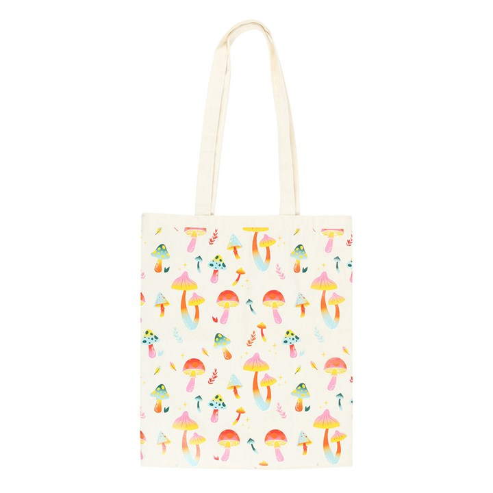 Funky Fungi Mushroom Print Polycotton Tote Bag, image 2 of 3