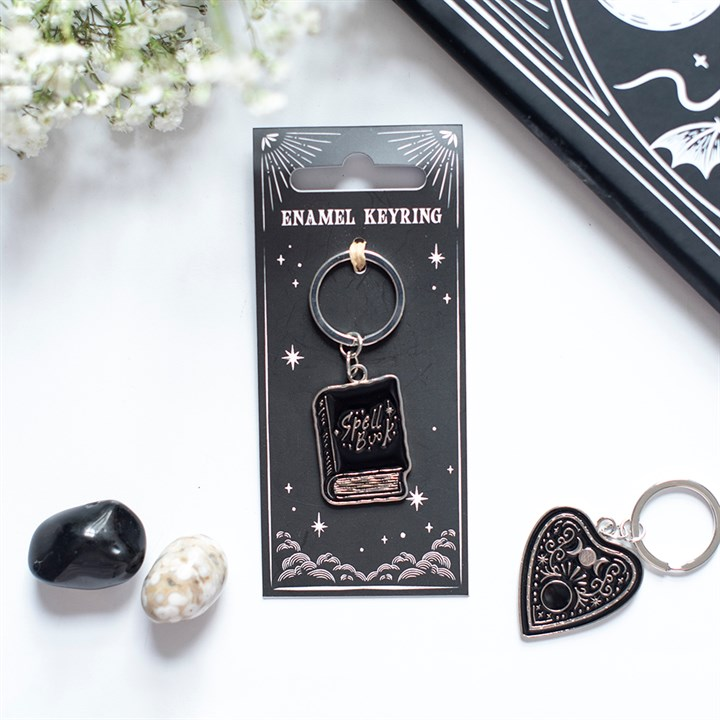 Black Spell Book Keyring, image 1 of 5