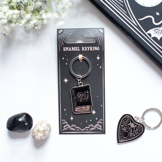 Black Spell Book Keyring, image 1 of 5