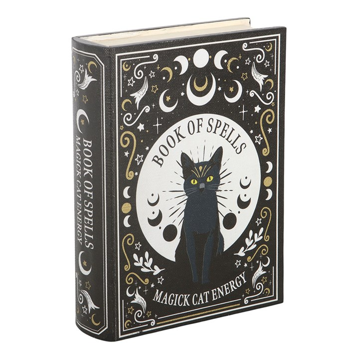 Black Cat Magick Book of Spells Shaped Storage Box, image 3 of 6