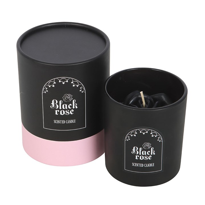 Black Rose Candle with 3D Roses, image 2 of 4