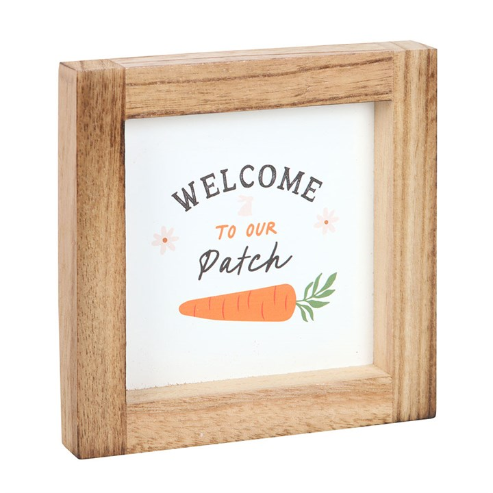 Welcome to Our Patch Wooden Frame Sign, image 3 of 5