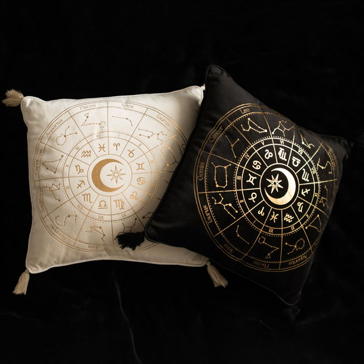 Black Astrology Wheel Cushion, 35cm Square, image 5 of 5