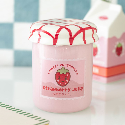 Strawberry Jelly Jar Oil Burner and Wax Warmer, image 1 of 7