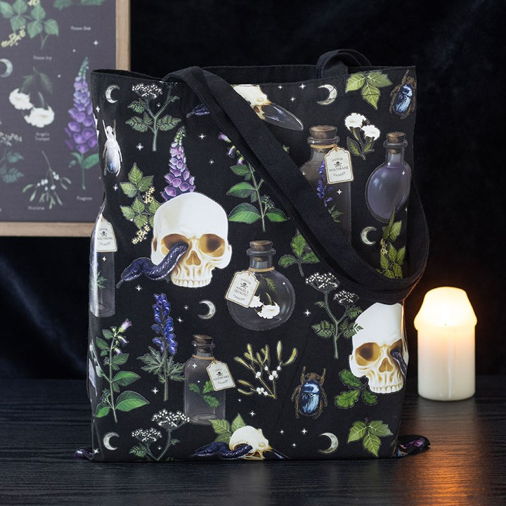 Venom & Vines Print Polycotton Tote Bag, image 1 of 4