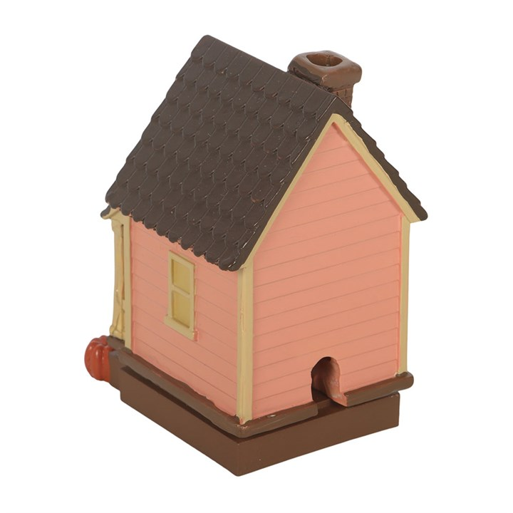 Pink House Incense Cone Burner with Pumpkins, image 5 of 6