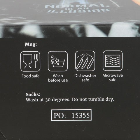 Normal is an Illusion Gothic Mug and Socks Set, image 6 of 6
