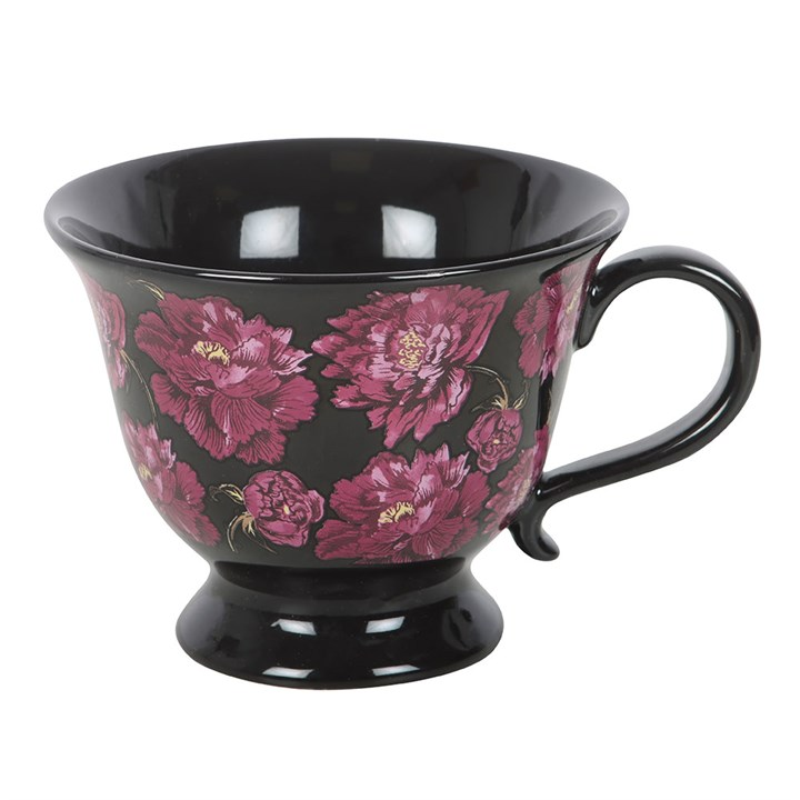 Dark Romance Floral Print Teacup, image 5 of 6