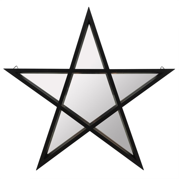 Black Framed Pentagram Mirror, image 2 of 3